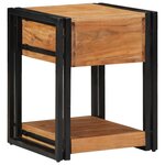 vidaXL Cabinet de chevet avec tiroir 2 Pièces Marron 40 x 40 x 50 cm