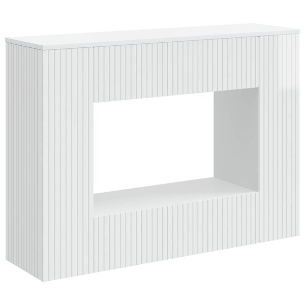 vidaXL Table console Blanc Brillant 101 x 29 x 74 cm Bois d’ingénierie