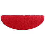 vidaXL Tapis d'escalier 10 pièces 65 x 21 x 4 cm Rouge Demi-rond Grand