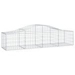 vidaXL Paniers à gabions arqués 50 Pièces 200x50x40/60 cm fer galvanisé