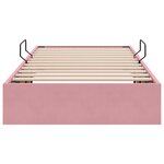 vidaXL Cadre de lit ottoman avec stockage Rose 100 x 200 cm Velours