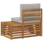 vidaXL Canapé d'extérieur extrémité Naturel 91 x 63 x 73 cm