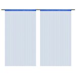 vidaXL Rideau en fils 2 Pièces 140 x 250 cm Bleu