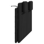 vidaXL Coussin de tête de lit noir 140 cm similicuir