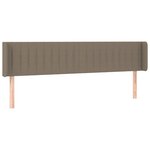 vidaXL Tête de lit avec oreilles Taupe 183x16x78/88 cm Tissu