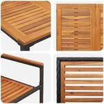 vidaXL Ensemble de salle à manger pour jardin 9 Pièces Noir