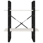 vidaXL Bibliothèque à 2 niveaux Blanc 60x30x70 cm Bois de pin massif