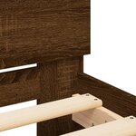 vidaXL Cadre de lit avec tête de lit chêne marron 120x190 cm