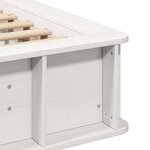 vidaXL Cadre de lit Blanc 75 x 190 cm Bois de pin massif