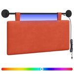 vidaXL Tête de lit suspendue Rouge orange Tissu en velours côtelé