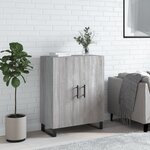 vidaXL Buffet sonoma gris 69 5x34x90 cm bois d'ingénierie