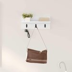 vidaXL Porte-manteau mural Blanc 40 x 10.5 x 18 cm Bois d'ingénierie