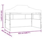 vidaXL Tente de fête 291 x 431 x 315 cm Crème Tissu Oxford