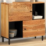 vidaXL Armoire latérale 80x33x75 cm bois massif d'acacia