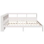 vidaXL Lit bibliothèque sans matelas blanc 140x200 cm bois pin massif