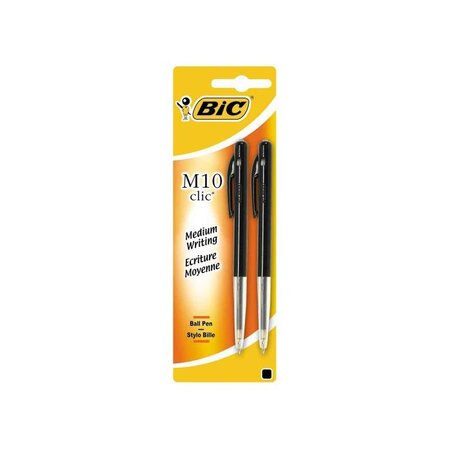 Blister de 2 stylos-bille M10 Clic Noir BIC