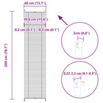 vidaXL Store plissé 40x200 cm Blanc