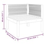 vidaXL Salon de jardin 6 pièces avec coussins Crème 63 x 63 cm