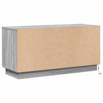 vidaXL Meuble TV avec LED Sonoma gris 100 x 38 x 49 cm