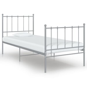 vidaXL Cadre de lit sans matelas gris métal 100x200 cm