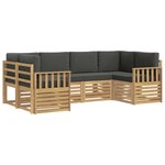 vidaXL Ensemble de canapés d'extérieur 5 pc Blanc et Anthracite