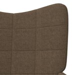 Vidaxl chaise de relaxation avec tabouret marron tissu
