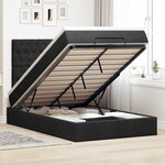 vidaXL Cadre de lit ottoman avec matelas noir 120x200 cm velours