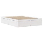 vidaXL Cadre de lit sans matelas blanc 120x190 cm bois de pin massif