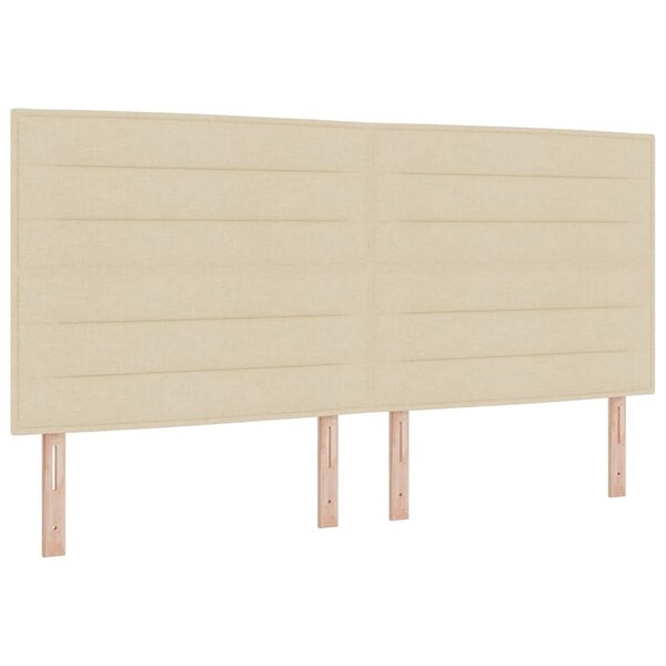 vidaXL Tête de lit Crème 200 cm tissu