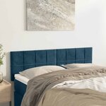 vidaXL Têtes de lit 2 Pièces Bleu foncé 72x5x78/88 cm Velours
