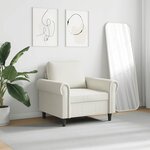 vidaXL Fauteuil Crème 60 cm Velours