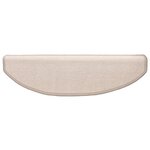 vidaXL Tapis d'escalier auto-adhésifs 15 Pièces Taupe 80 x 24 5 x 3 5 cm