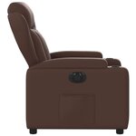 vidaXL Fauteuil inclinable électrique Marron Similicuir