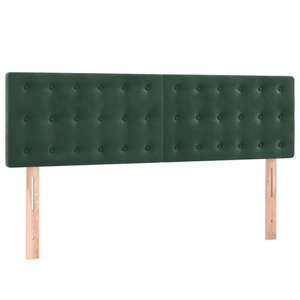 vidaXL Têtes de lit 2 Pièces Vert foncé 72x5x78/88 cm Velours
