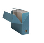 Boîte De Transfert Officebyme Dos 90mm - Bleu Canard - X 5 - Exacompta