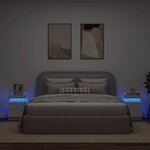 vidaXL Tables de chevet avec lumières LED 2 Pièces blanc 35x39x55 cm