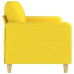 vidaXL Canapé à 3 places Jaune clair 180 cm Tissu