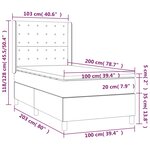 vidaXL Sommier à lattes de lit matelas et LED Vert foncé 100x200 cm