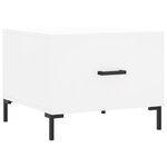 vidaXL Tables basses 2 Pièces blanc 50x50x40 cm bois d'ingénierie
