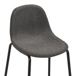vidaXL Chaises de bar lot de 6 gris foncé tissu