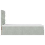 vidaXL Cadre de lit ottoman et matelas gris clair 90x190 cm velours