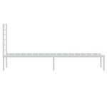 vidaXL Cadre de lit métal sans matelas avec tête de lit blanc 75x190cm