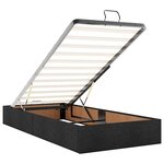 vidaXL Cadre de lit ottoman sans matelas noir 80x200 cm tissu