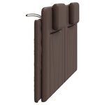 vidaXL Coussin de tête de lit marron 160 cm similicuir