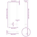vidaXL Pieds de table de bar Blanc 2 pièces 50 x (100-101) cm Acier