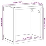 vidaXL Étagères cube murales 2 Pièces Gris béton 30x15x30 cm