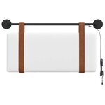 vidaXL Tête de lit suspendue Avec lumière LED Blanc PU antique