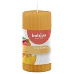 Bolsius bougies parfumées pilier côtelées 6 pièces 120x58 mm mangue