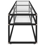 vidaXL Meuble TV transparent 200x40x40 5 cm verre trempé