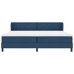 vidaXL Lit à ressorts avec matelas Bleu 200 x 200 cm tissu